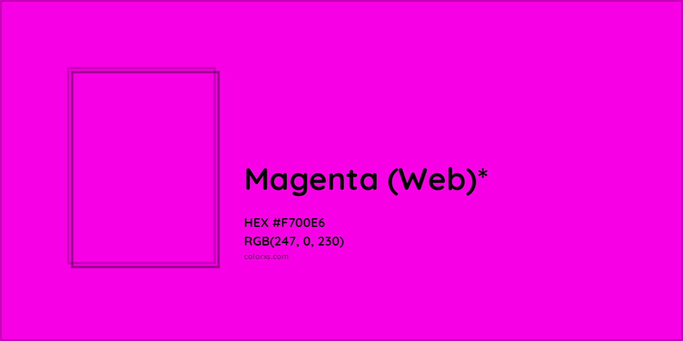 HEX #F700E6 Color Name, Color Code, Palettes, Similar Paints, Images
