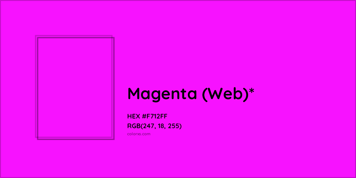 HEX #F712FF Color Name, Color Code, Palettes, Similar Paints, Images