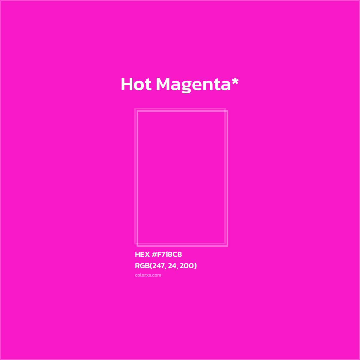 HEX #F718C8 Color Name, Color Code, Palettes, Similar Paints, Images