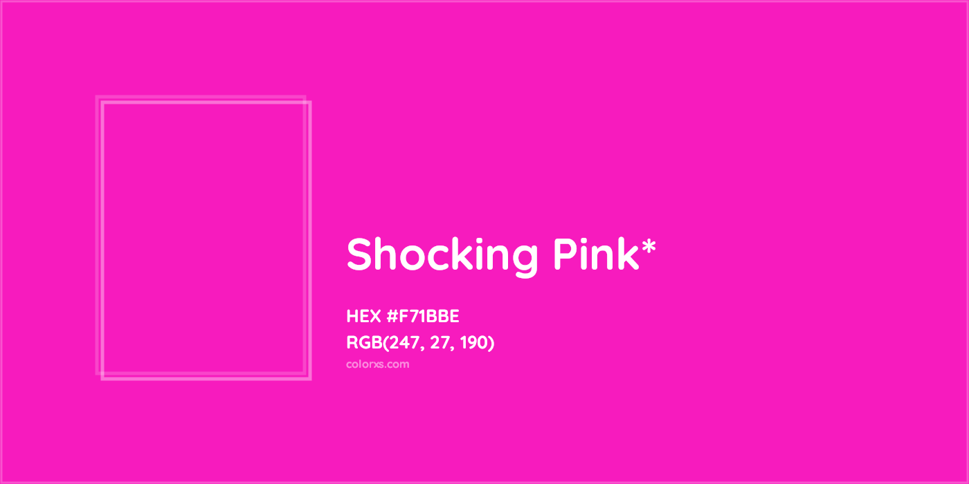 HEX #F71BBE Color Name, Color Code, Palettes, Similar Paints, Images
