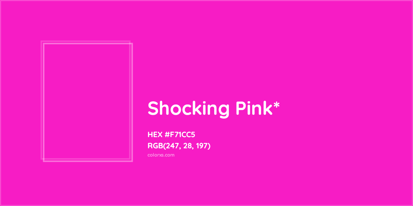 HEX #F71CC5 Color Name, Color Code, Palettes, Similar Paints, Images