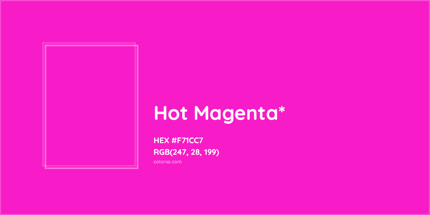 HEX #F71CC7 Color Name, Color Code, Palettes, Similar Paints, Images