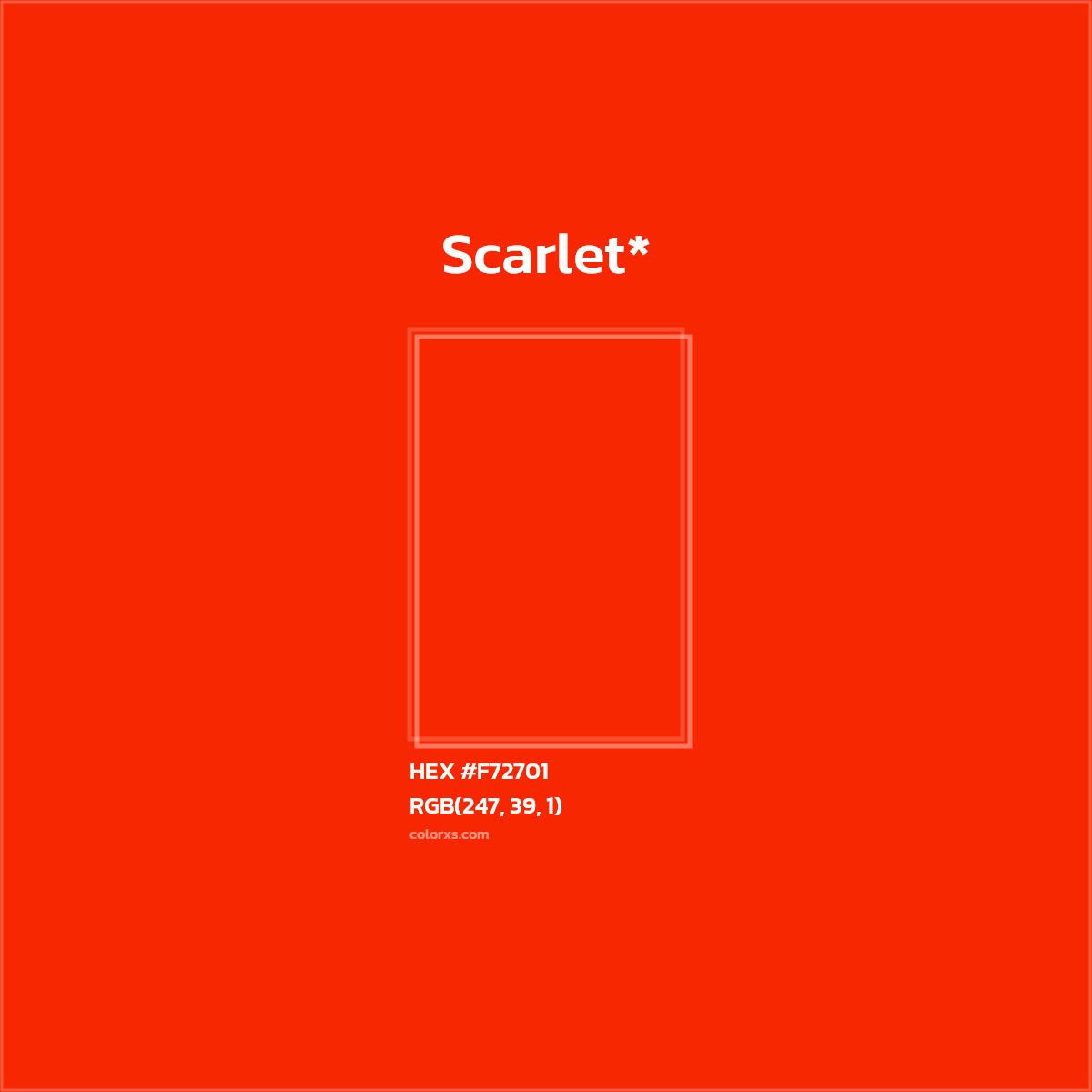 HEX #F72701 Color Name, Color Code, Palettes, Similar Paints, Images