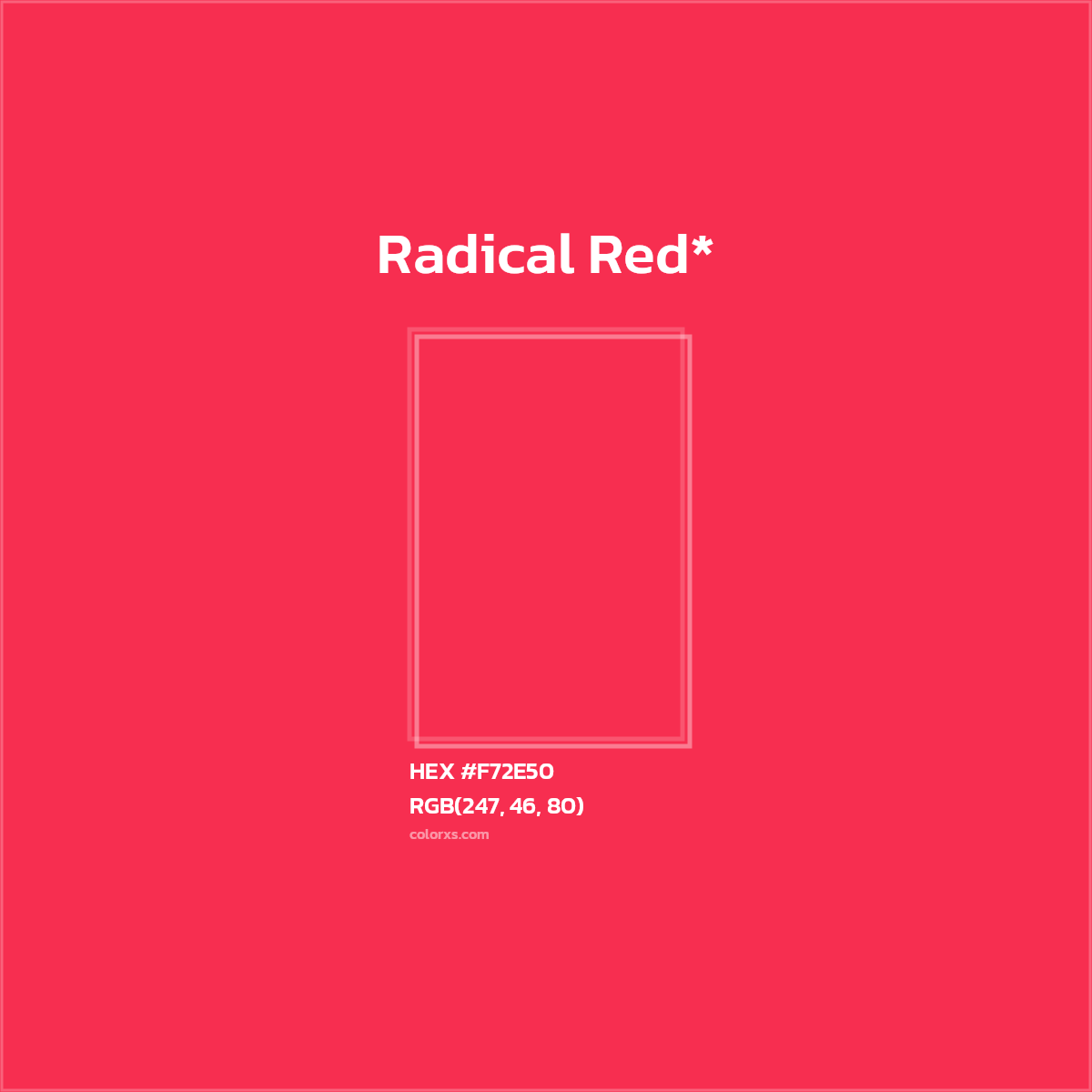 HEX #F72E50 Color Name, Color Code, Palettes, Similar Paints, Images