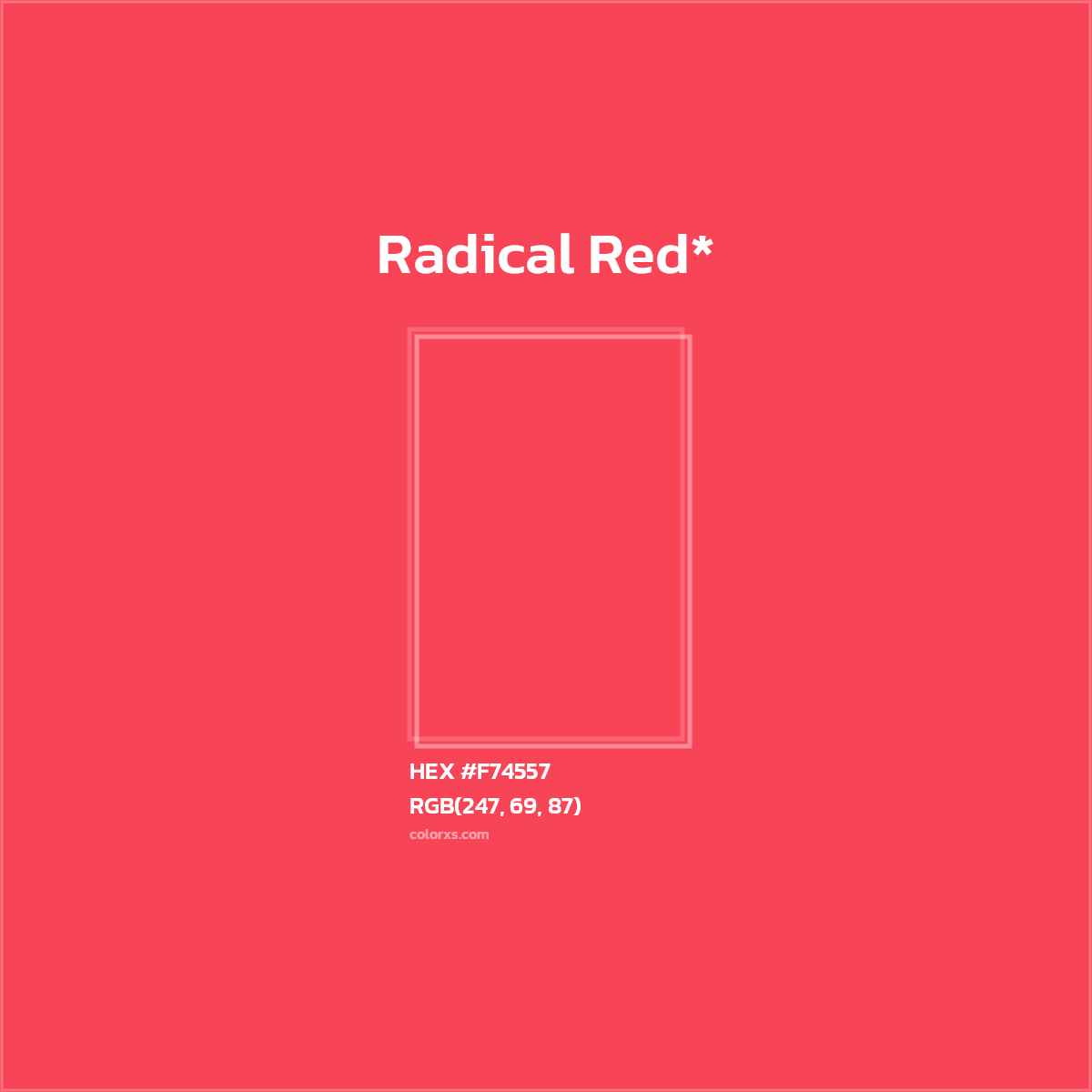 HEX #F74557 Color Name, Color Code, Palettes, Similar Paints, Images