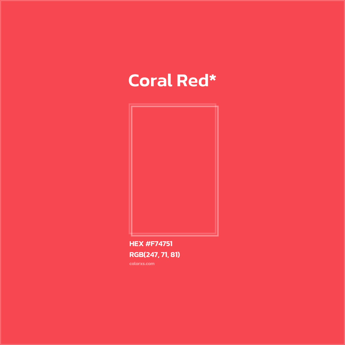 HEX #F74751 Color Name, Color Code, Palettes, Similar Paints, Images