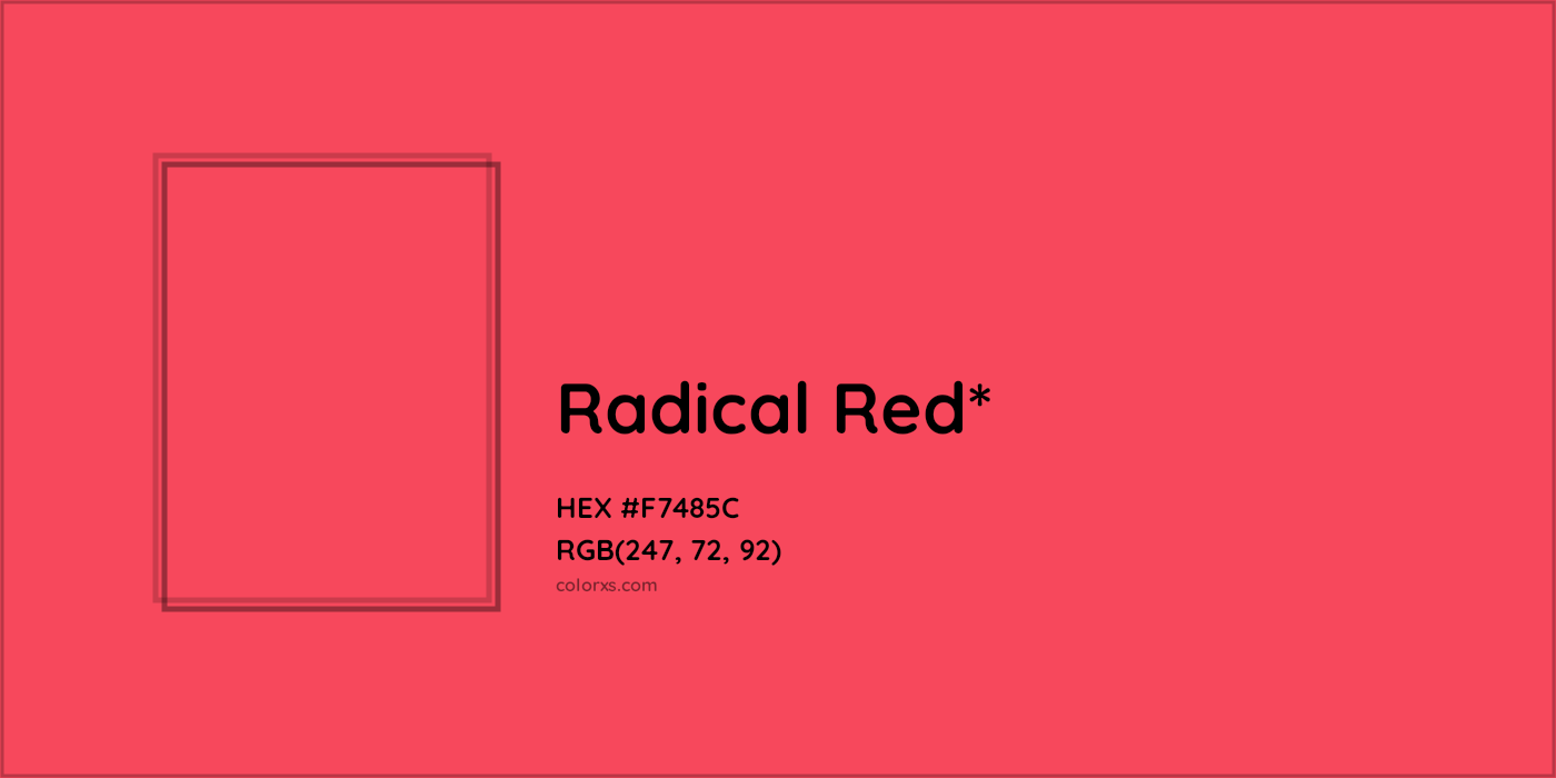 HEX #F7485C Color Name, Color Code, Palettes, Similar Paints, Images