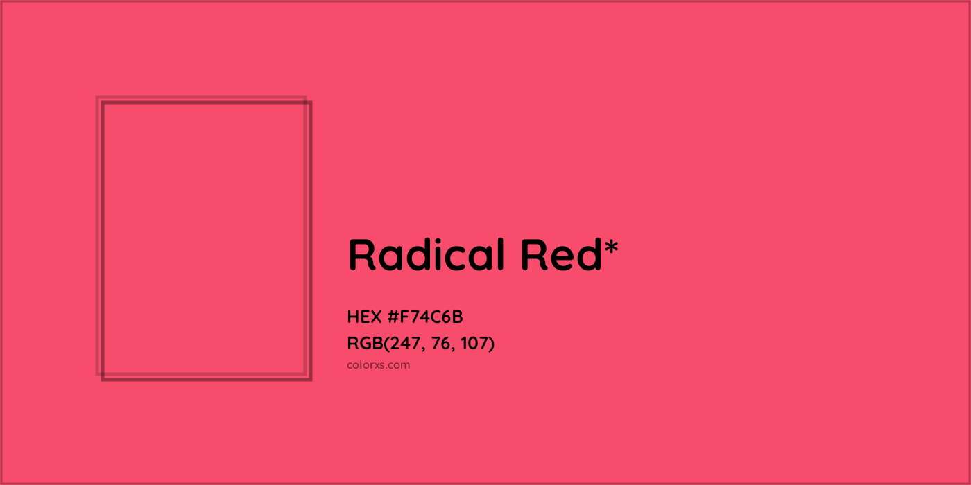 HEX #F74C6B Color Name, Color Code, Palettes, Similar Paints, Images