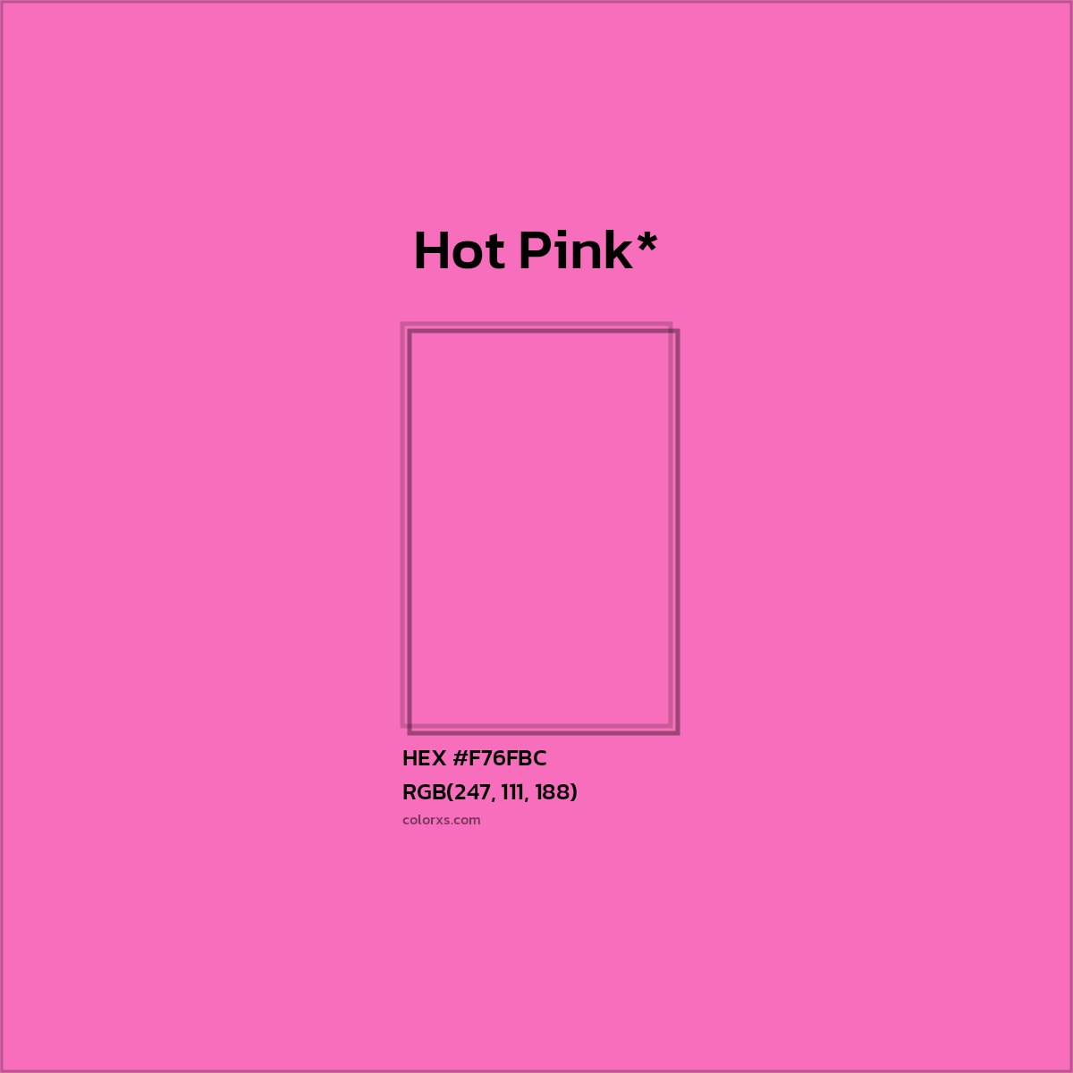 HEX #F76FBC Color Name, Color Code, Palettes, Similar Paints, Images