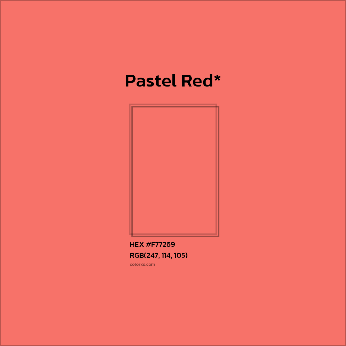 HEX #F77269 Color Name, Color Code, Palettes, Similar Paints, Images