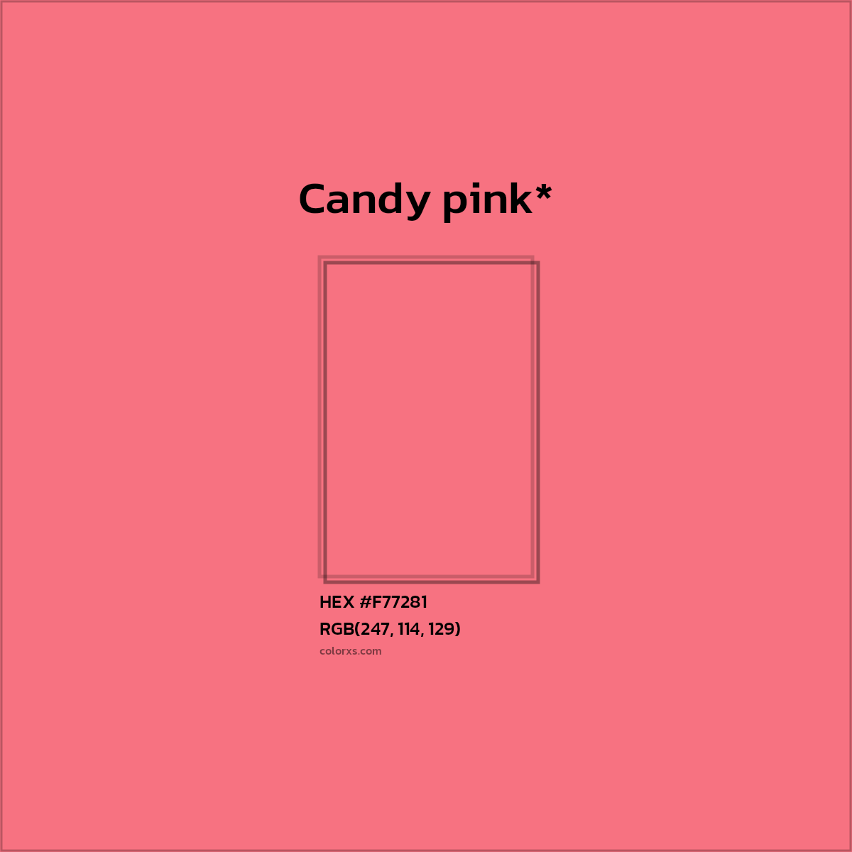 HEX #F77281 Color Name, Color Code, Palettes, Similar Paints, Images