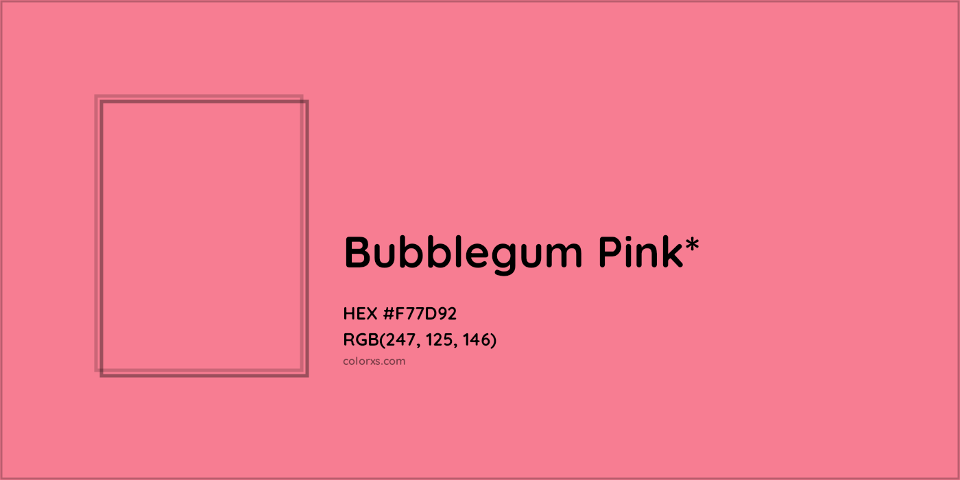 HEX #F77D92 Color Name, Color Code, Palettes, Similar Paints, Images