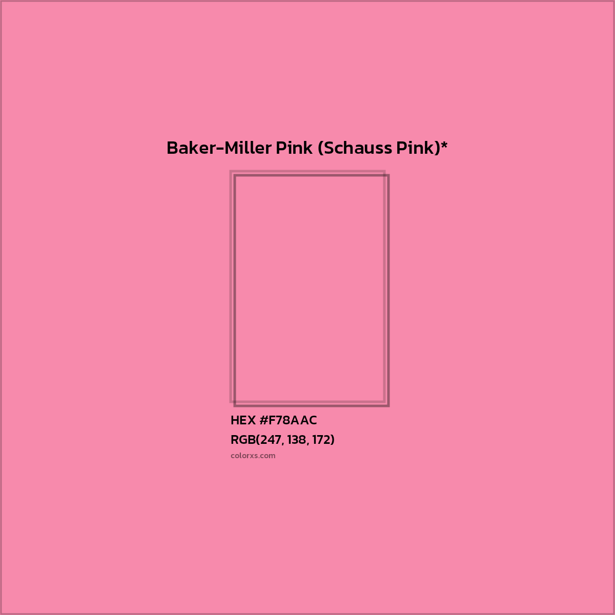 HEX #F78AAC Color Name, Color Code, Palettes, Similar Paints, Images