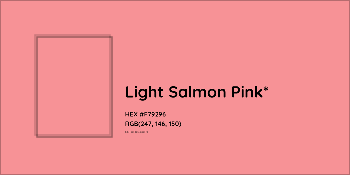 HEX #F79296 Color Name, Color Code, Palettes, Similar Paints, Images