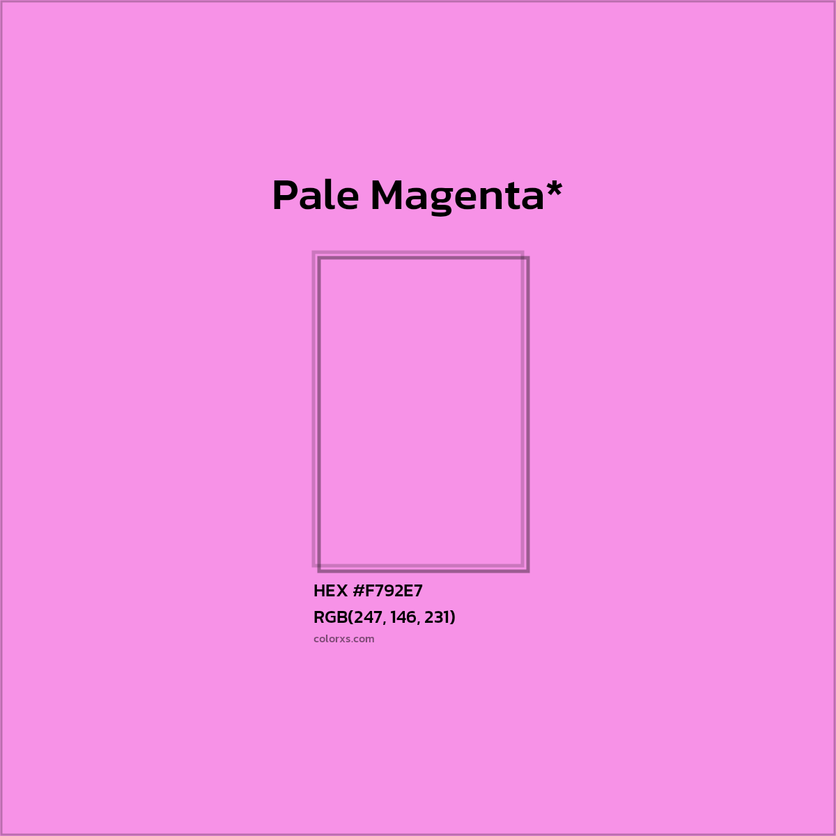 HEX #F792E7 Color Name, Color Code, Palettes, Similar Paints, Images
