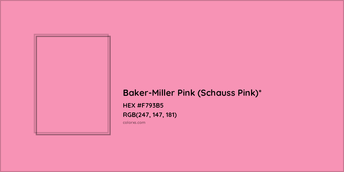 HEX #F793B5 Color Name, Color Code, Palettes, Similar Paints, Images