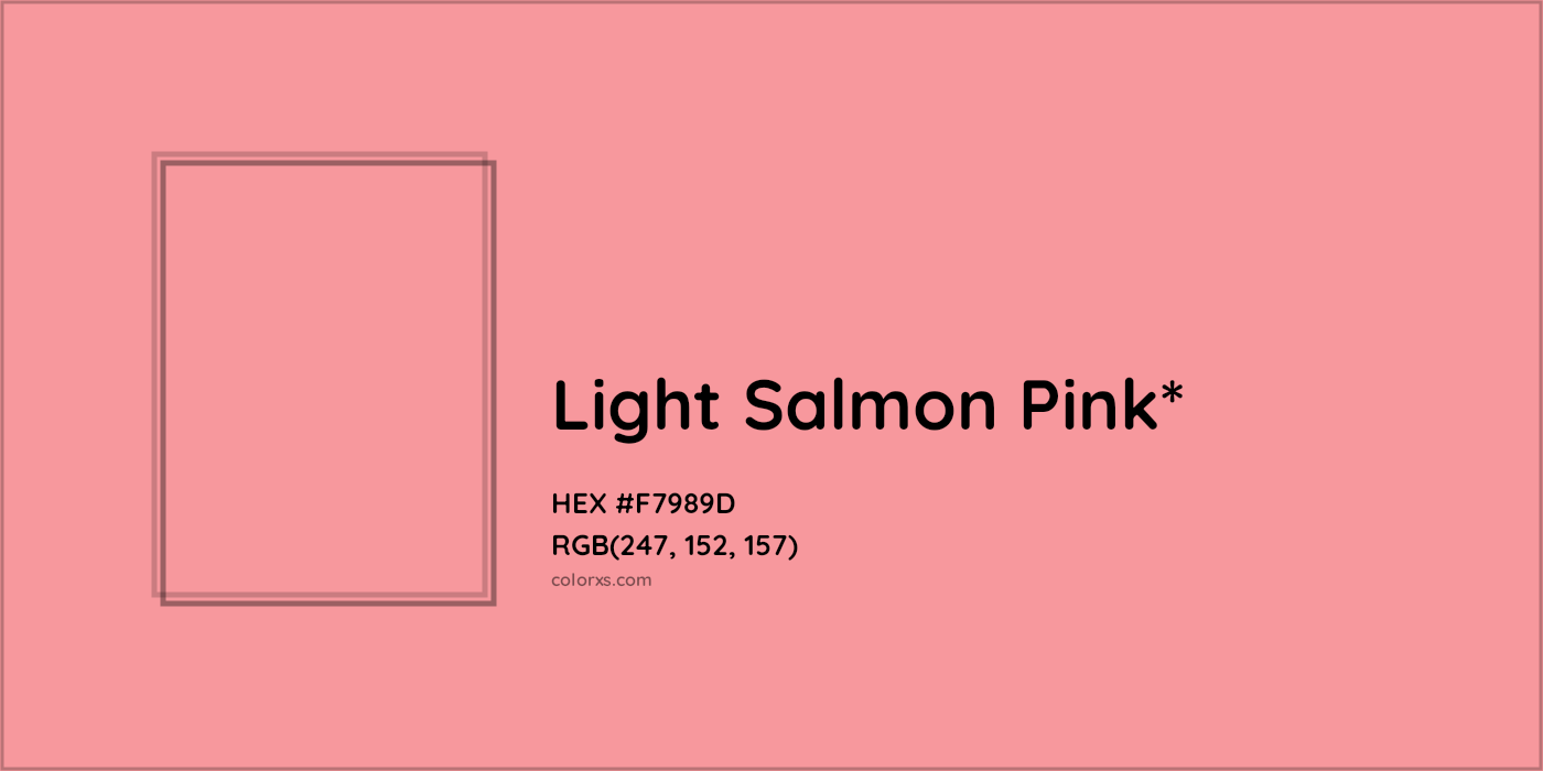 HEX #F7989D Color Name, Color Code, Palettes, Similar Paints, Images