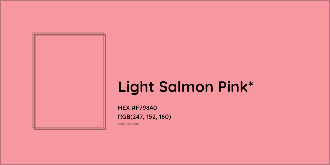 HEX #F798A0 Color Name, Color Code, Palettes, Similar Paints, Images