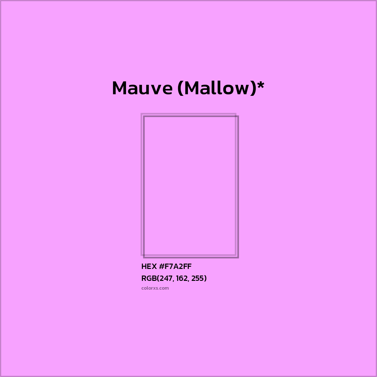 HEX #F7A2FF Color Name, Color Code, Palettes, Similar Paints, Images