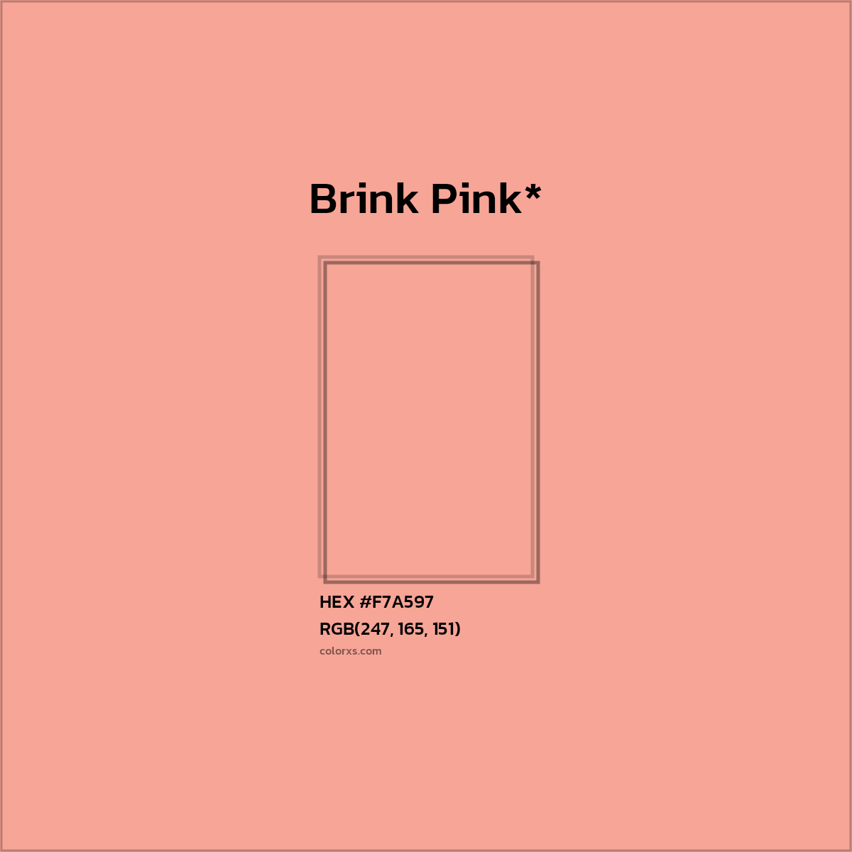 HEX #F7A597 Color Name, Color Code, Palettes, Similar Paints, Images