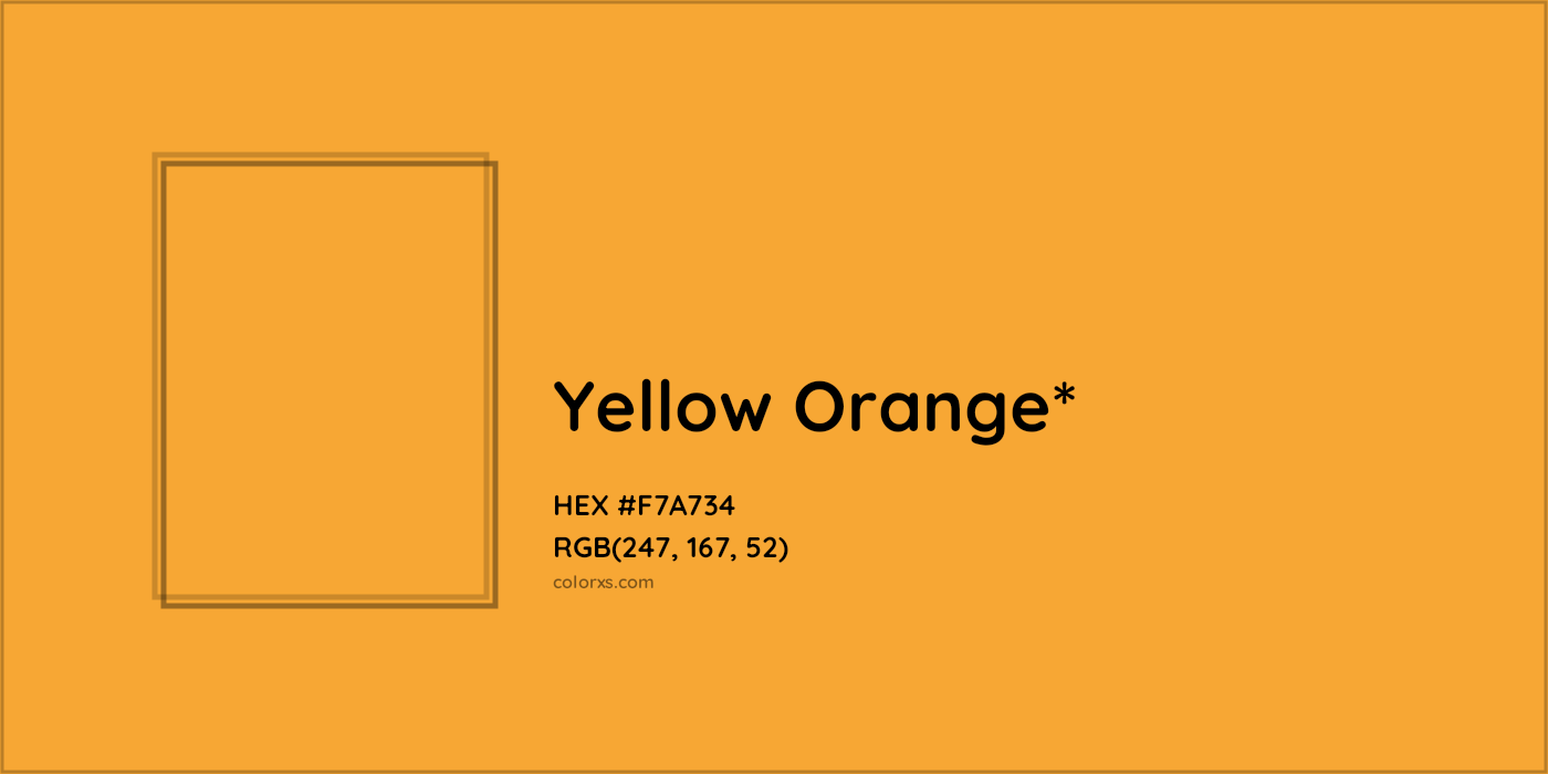 HEX #F7A734 Color Name, Color Code, Palettes, Similar Paints, Images