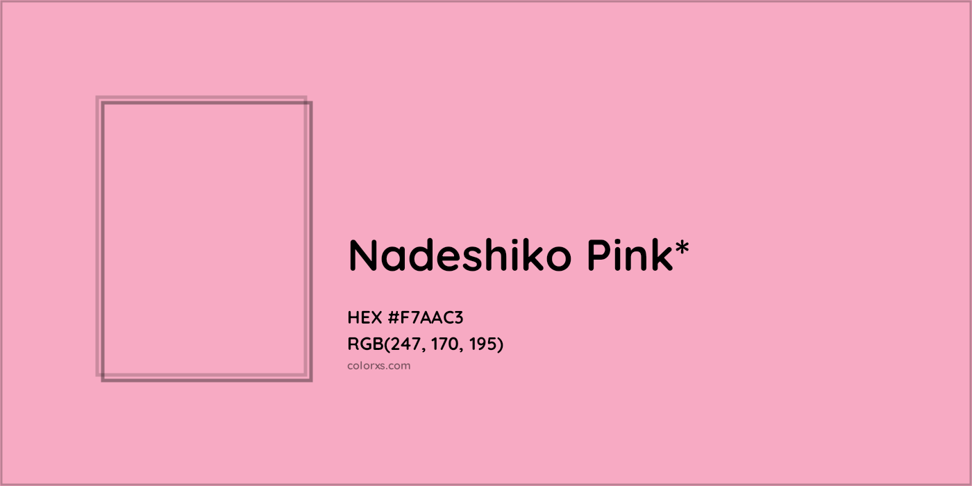 HEX #F7AAC3 Color Name, Color Code, Palettes, Similar Paints, Images