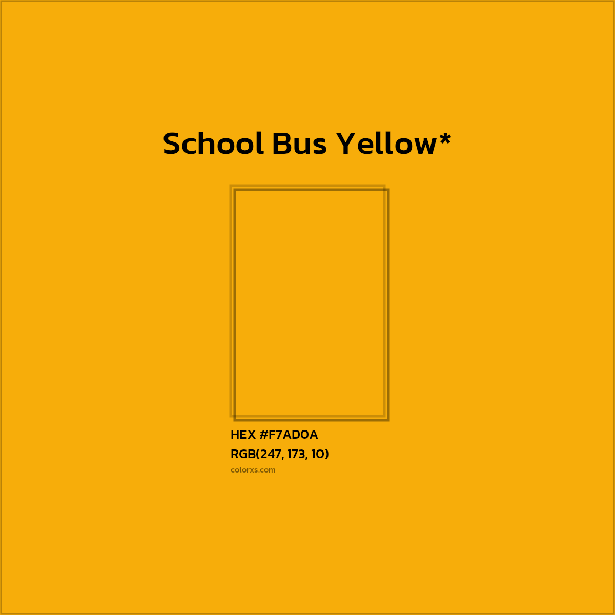 HEX #F7AD0A Color Name, Color Code, Palettes, Similar Paints, Images