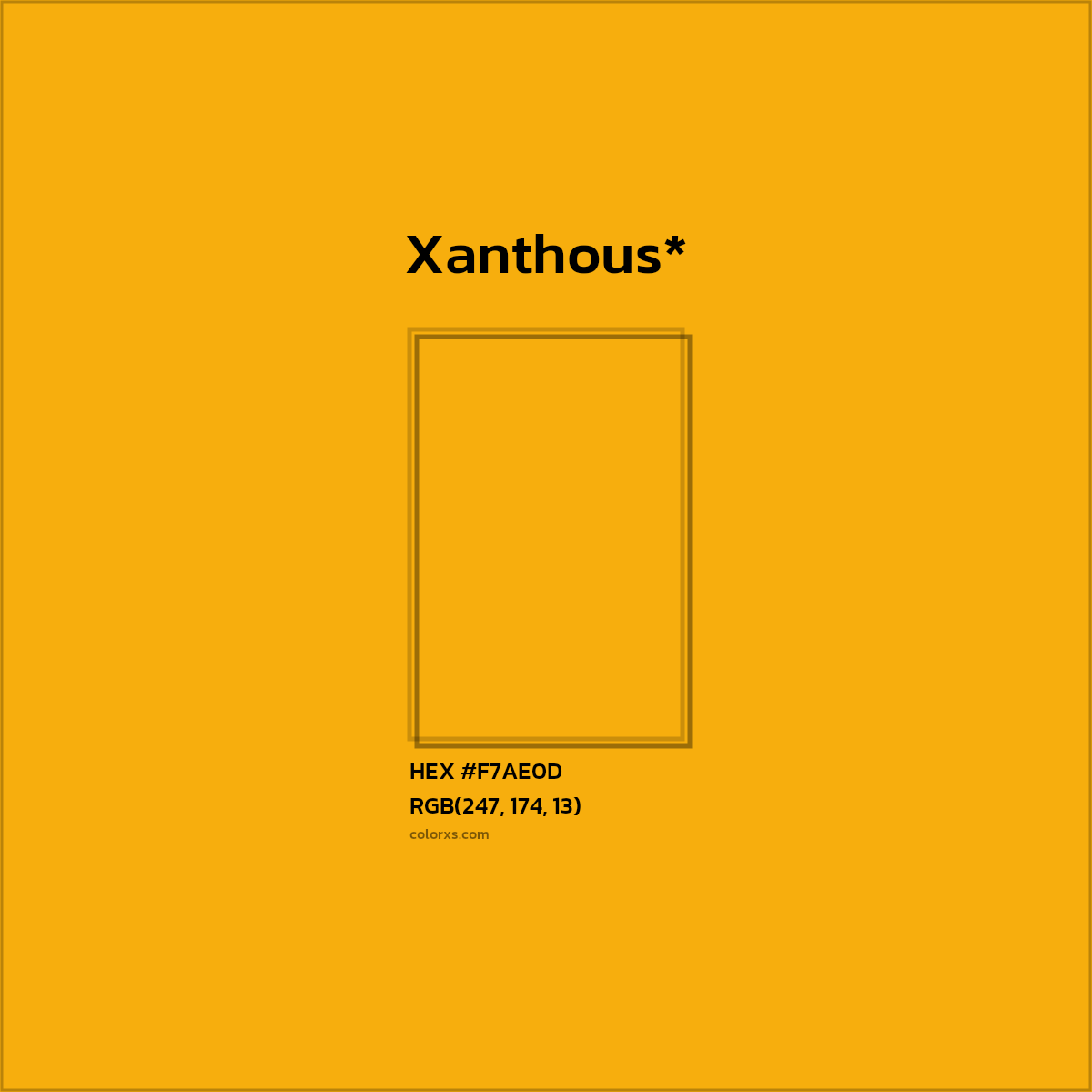 HEX #F7AE0D Color Name, Color Code, Palettes, Similar Paints, Images