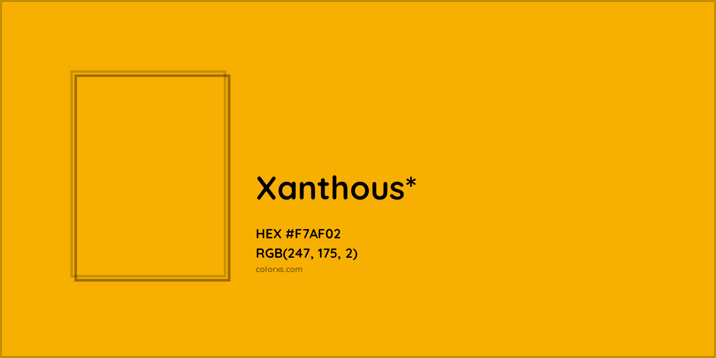 HEX #F7AF02 Color Name, Color Code, Palettes, Similar Paints, Images
