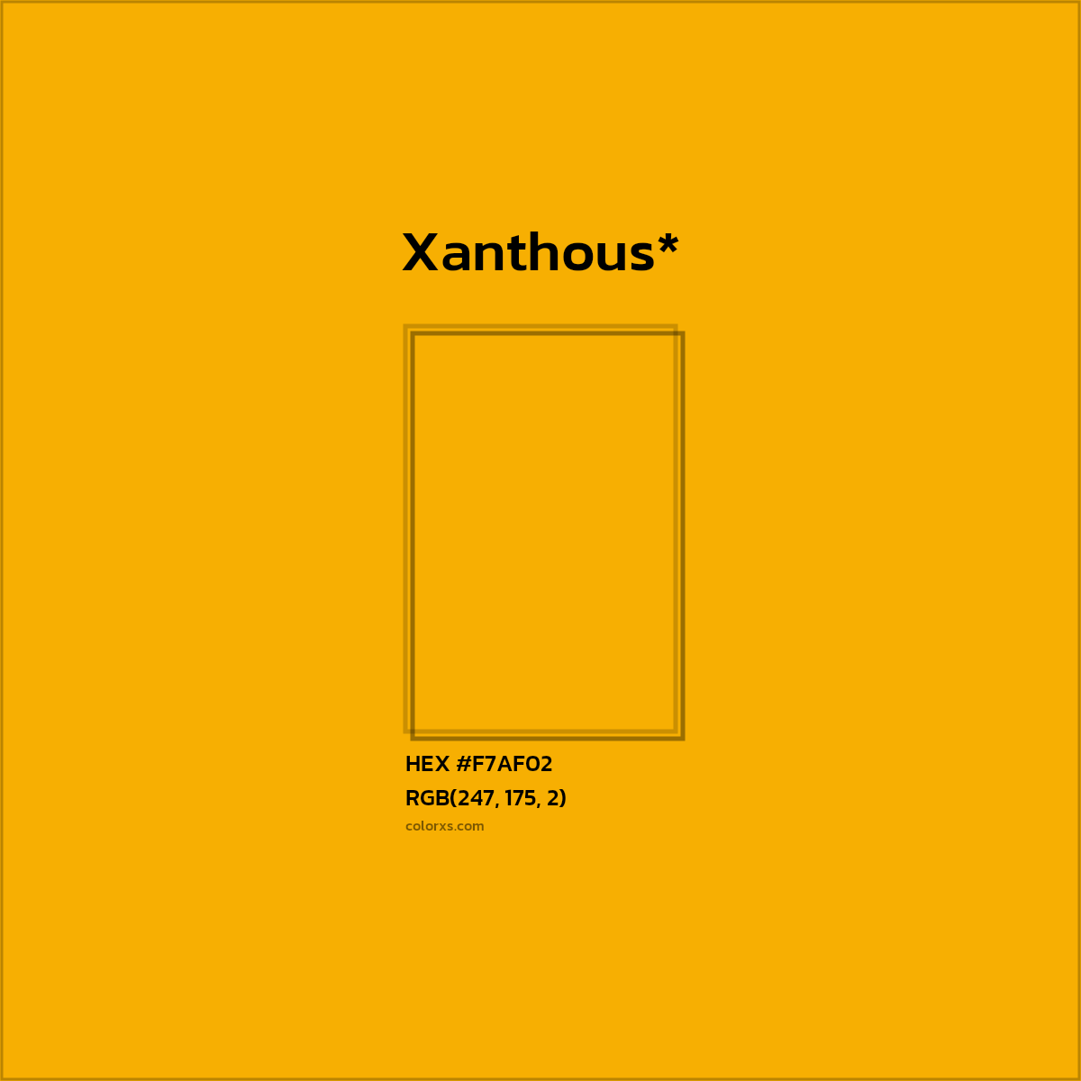 HEX #F7AF02 Color Name, Color Code, Palettes, Similar Paints, Images