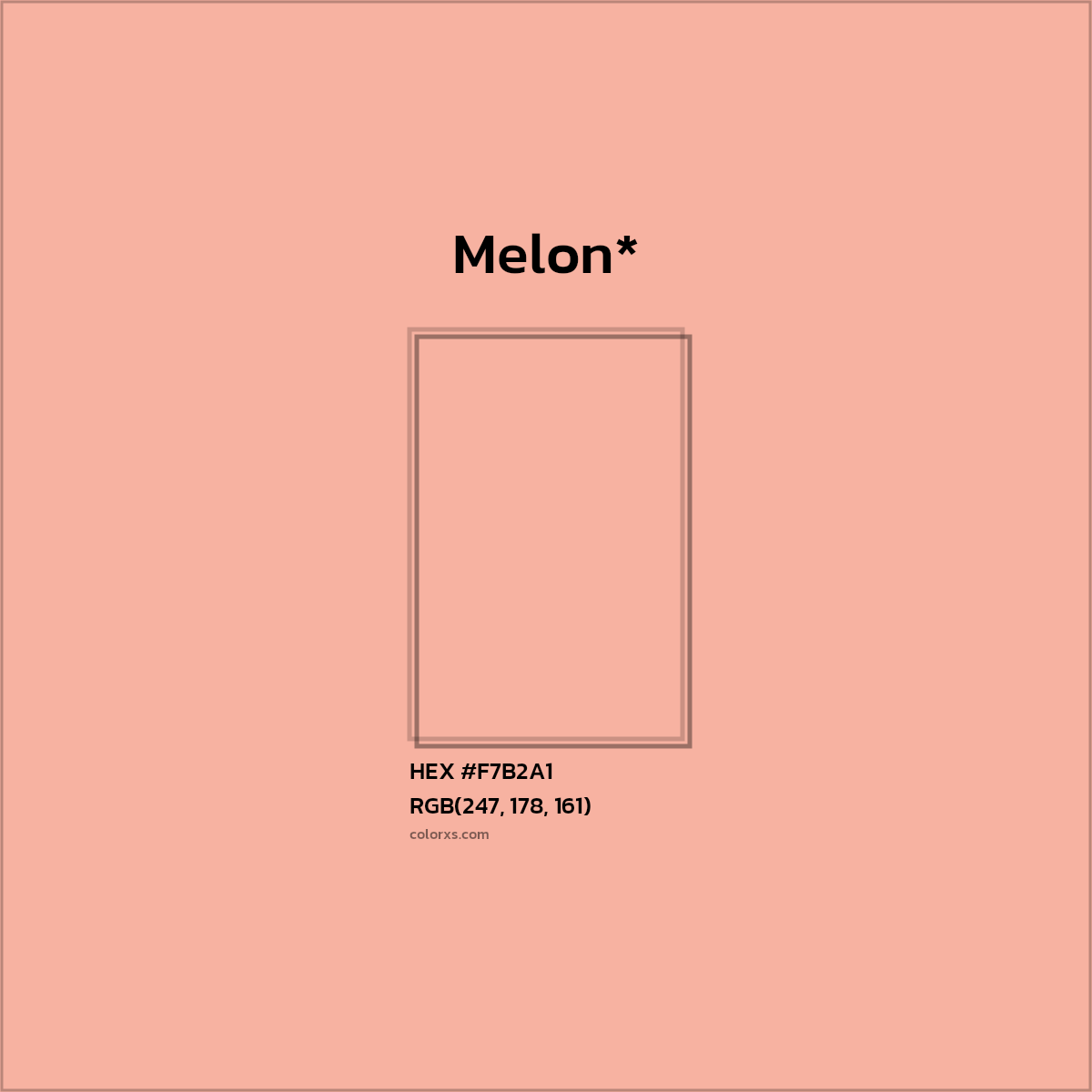 HEX #F7B2A1 Color Name, Color Code, Palettes, Similar Paints, Images