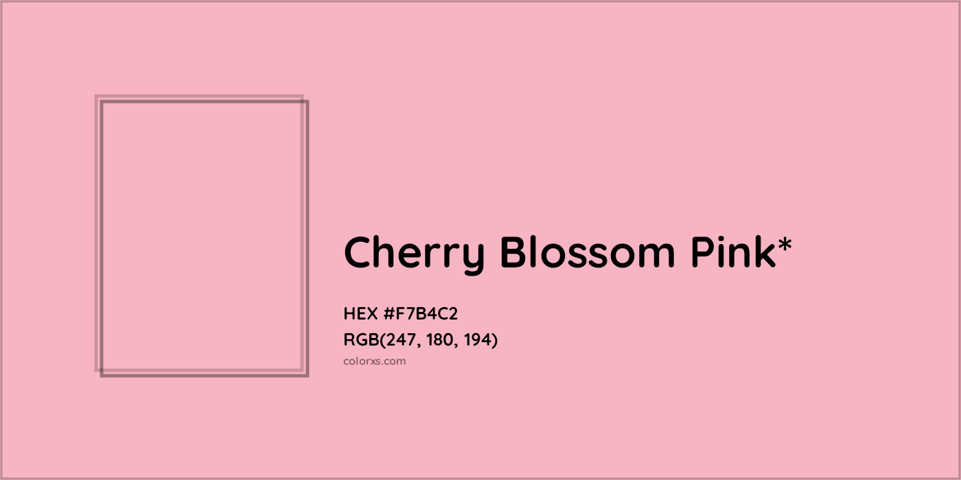 HEX #F7B4C2 Color Name, Color Code, Palettes, Similar Paints, Images