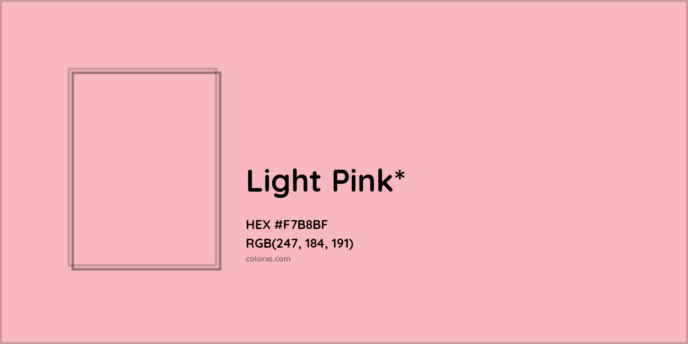 HEX #F7B8BF Color Name, Color Code, Palettes, Similar Paints, Images