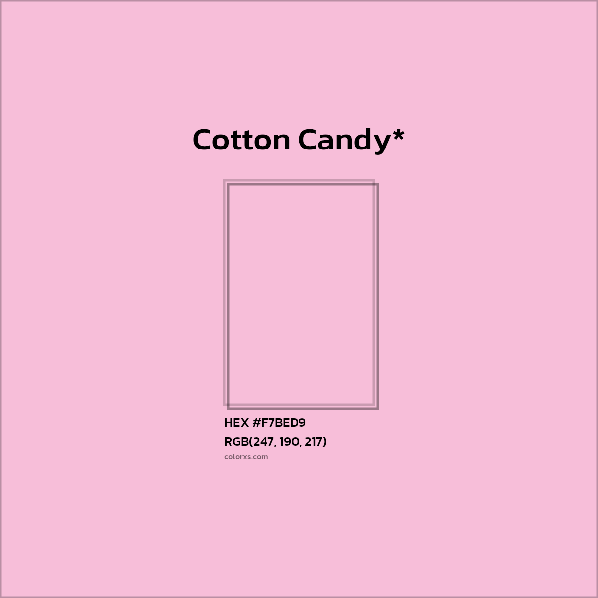 HEX #F7BED9 Color Name, Color Code, Palettes, Similar Paints, Images