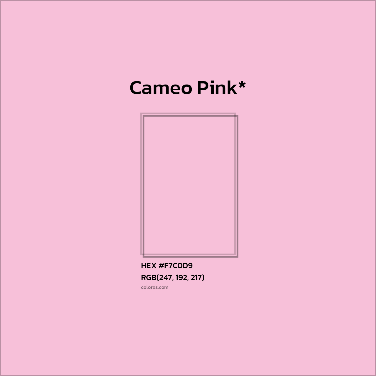 HEX #F7C0D9 Color Name, Color Code, Palettes, Similar Paints, Images