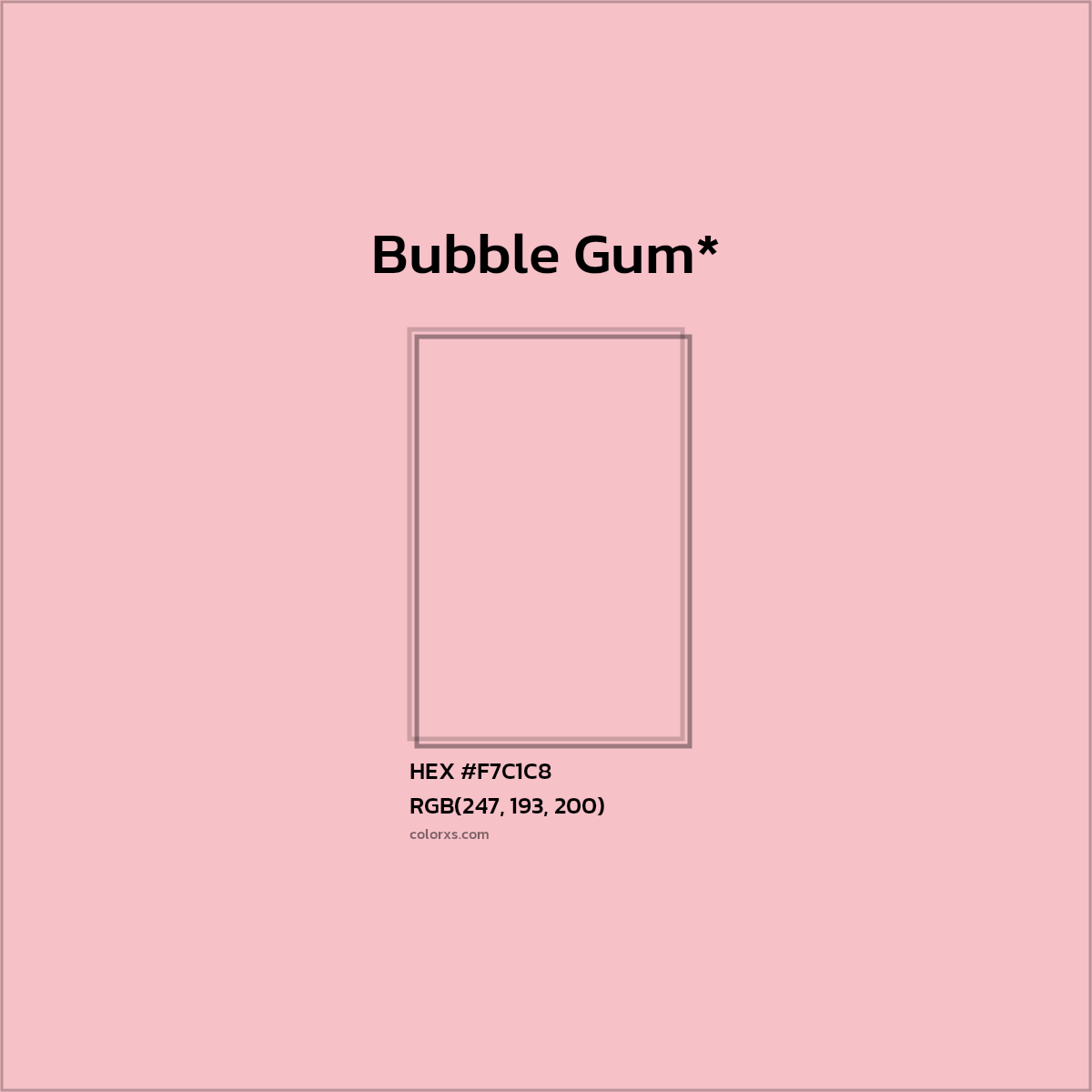 HEX #F7C1C8 Color Name, Color Code, Palettes, Similar Paints, Images