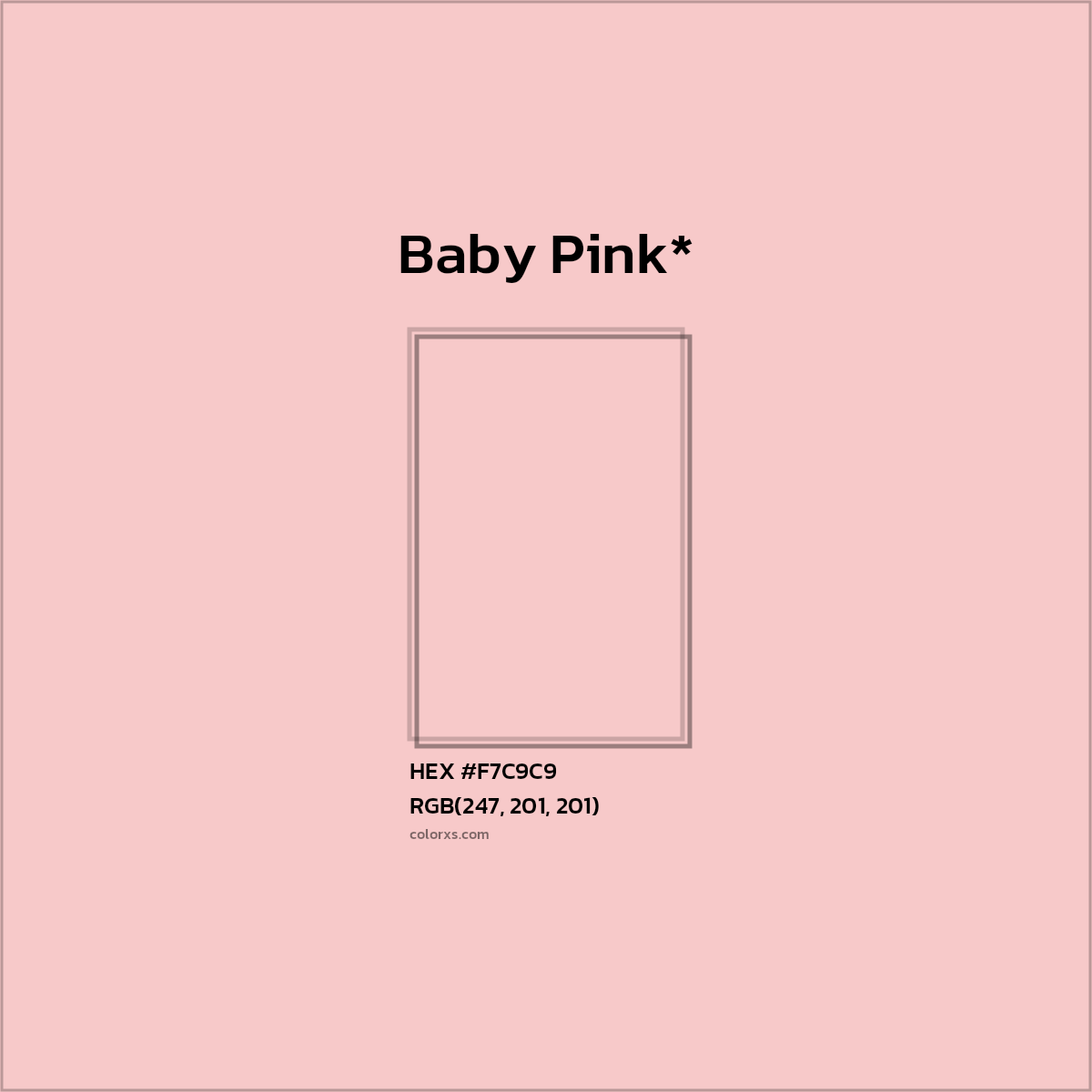 HEX #F7C9C9 Color Name, Color Code, Palettes, Similar Paints, Images