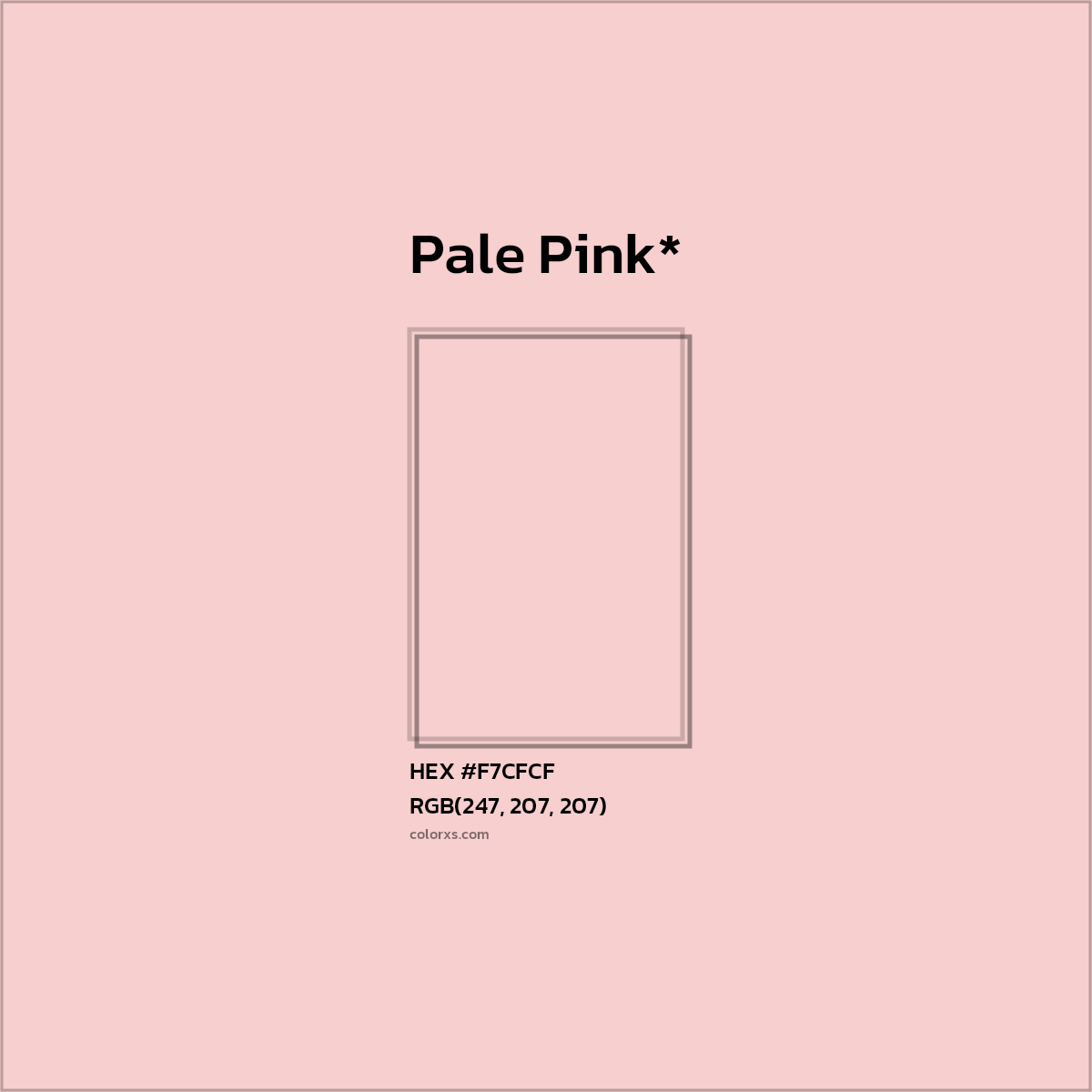 HEX #F7CFCF Color Name, Color Code, Palettes, Similar Paints, Images