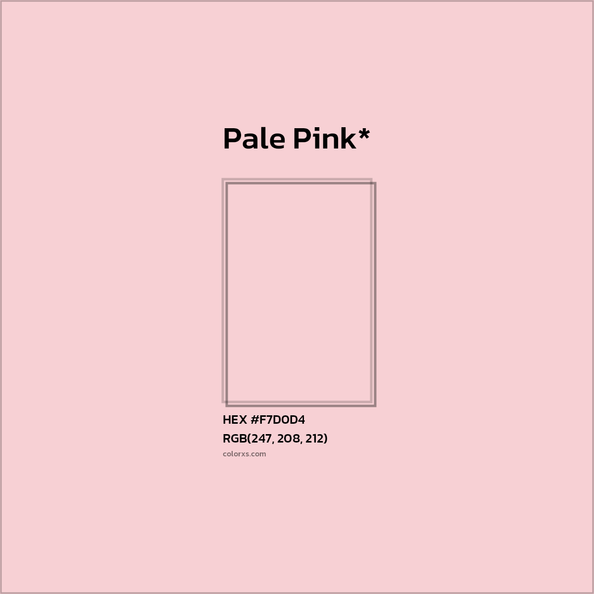 HEX #F7D0D4 Color Name, Color Code, Palettes, Similar Paints, Images
