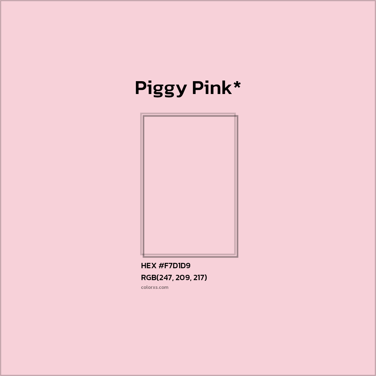HEX #F7D1D9 Color Name, Color Code, Palettes, Similar Paints, Images