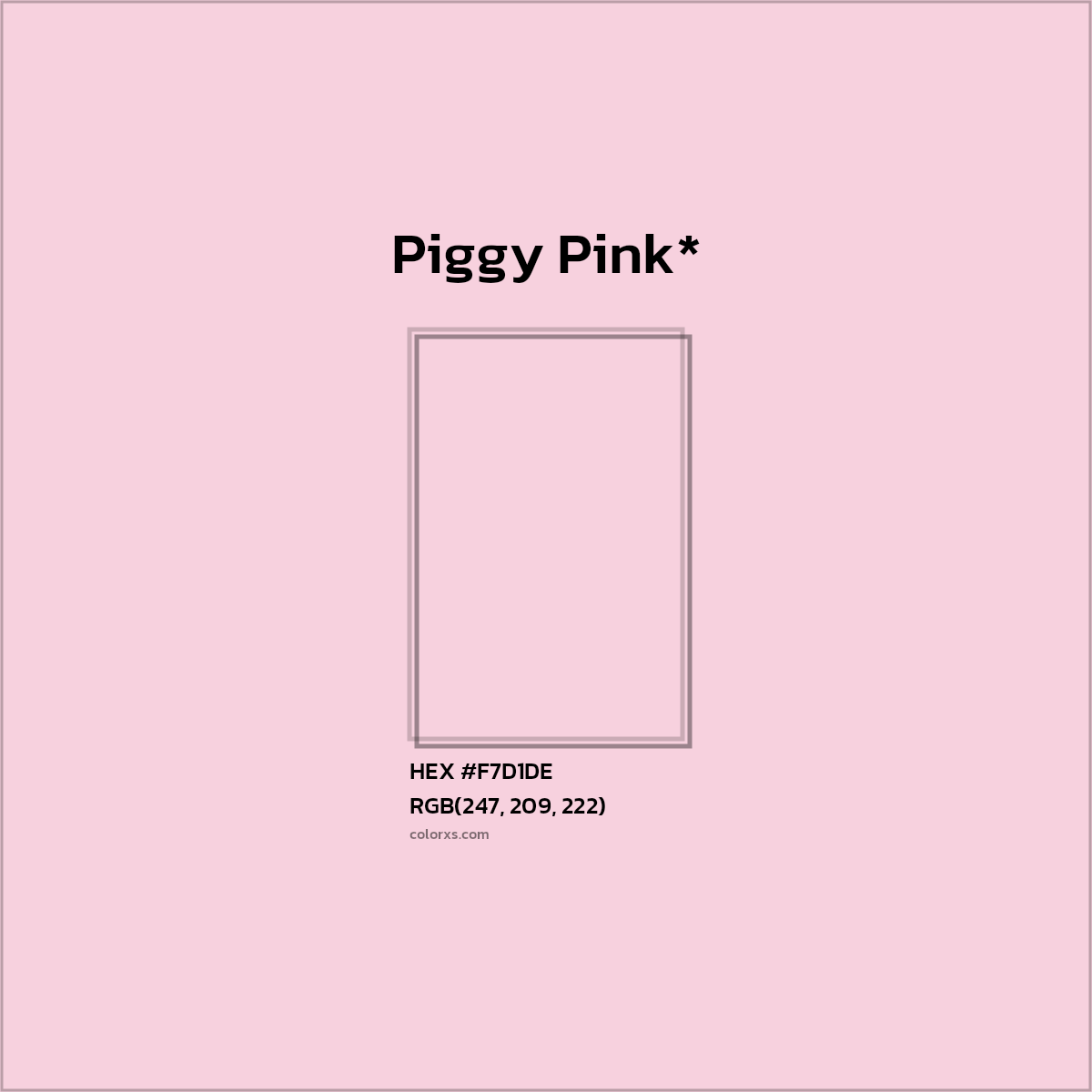 HEX #F7D1DE Color Name, Color Code, Palettes, Similar Paints, Images