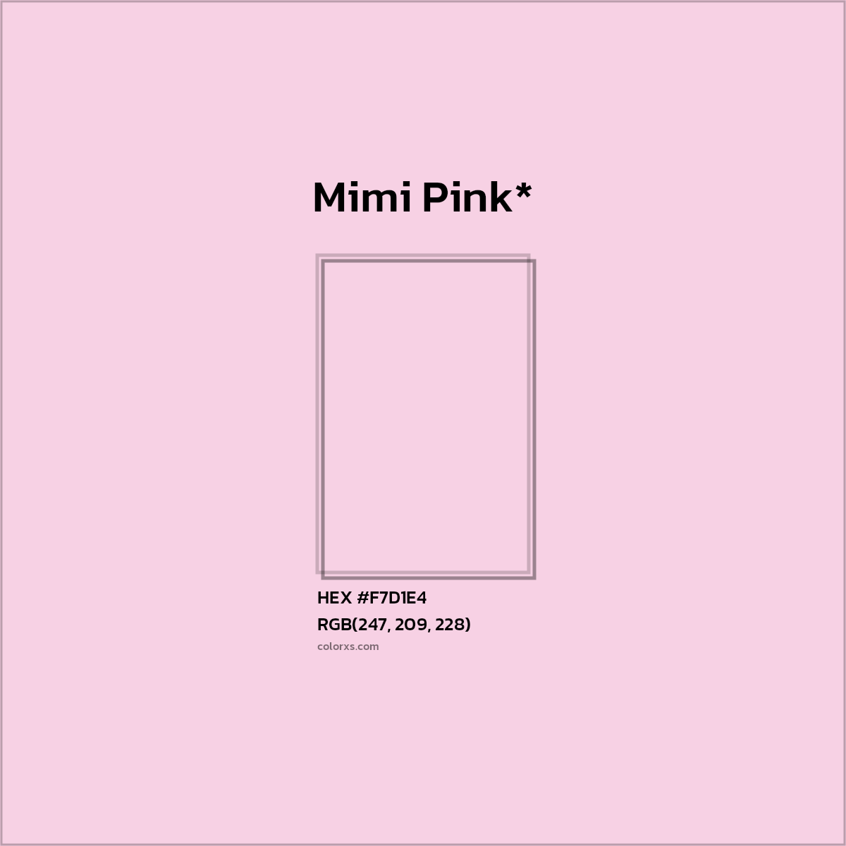 HEX #F7D1E4 Color Name, Color Code, Palettes, Similar Paints, Images