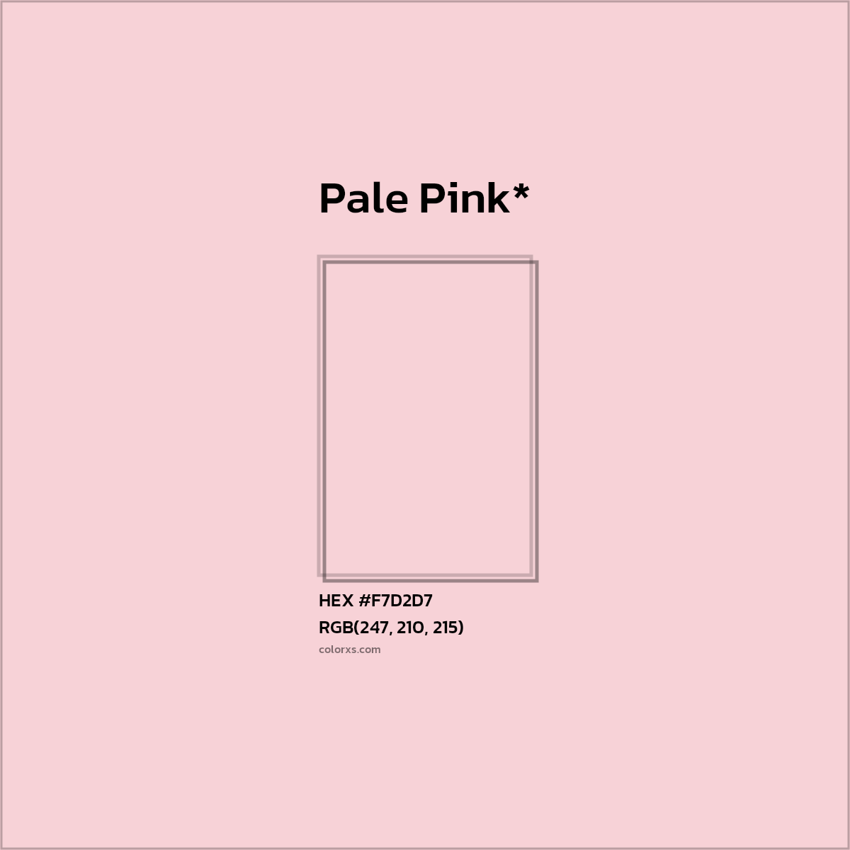 HEX #F7D2D7 Color Name, Color Code, Palettes, Similar Paints, Images
