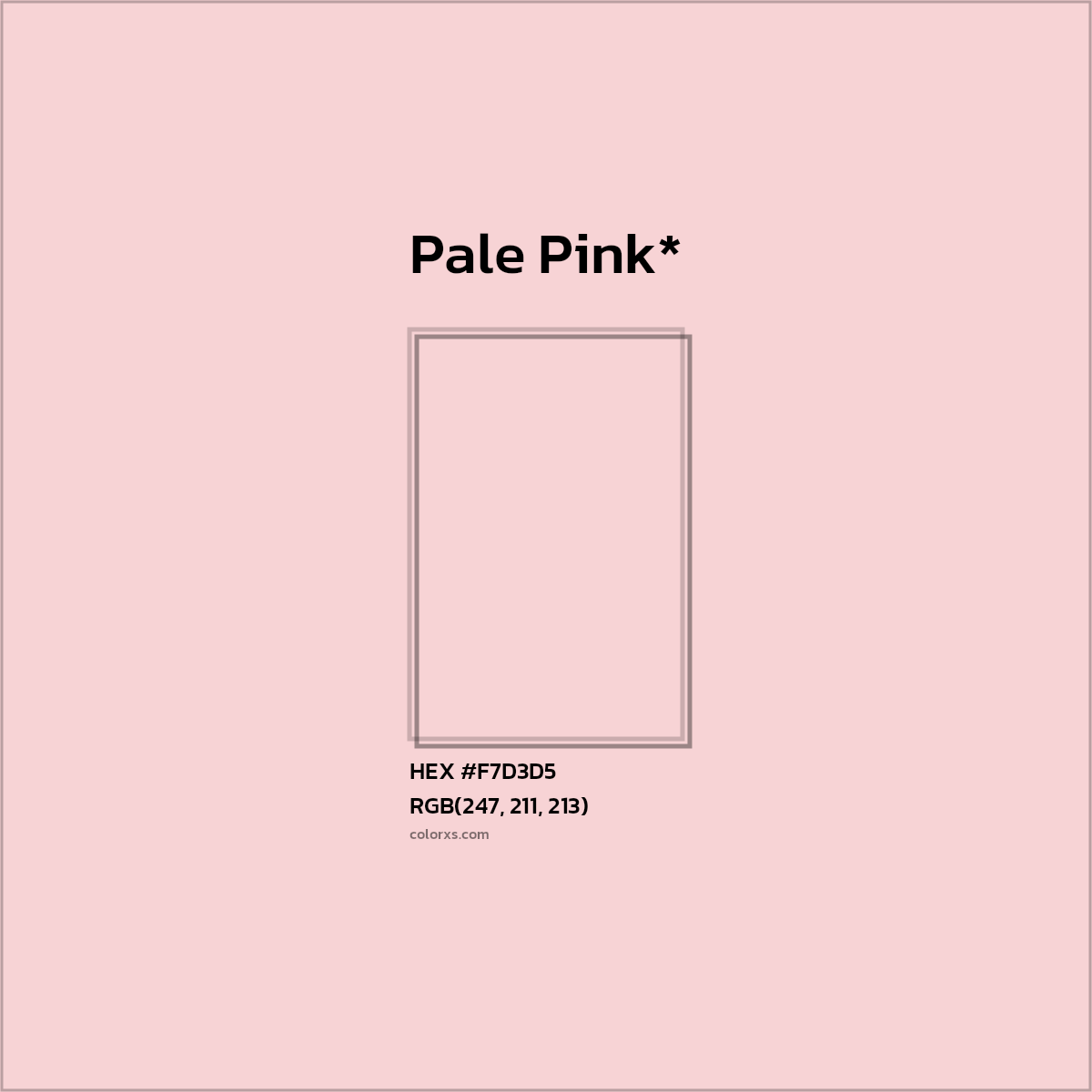 HEX #F7D3D5 Color Name, Color Code, Palettes, Similar Paints, Images