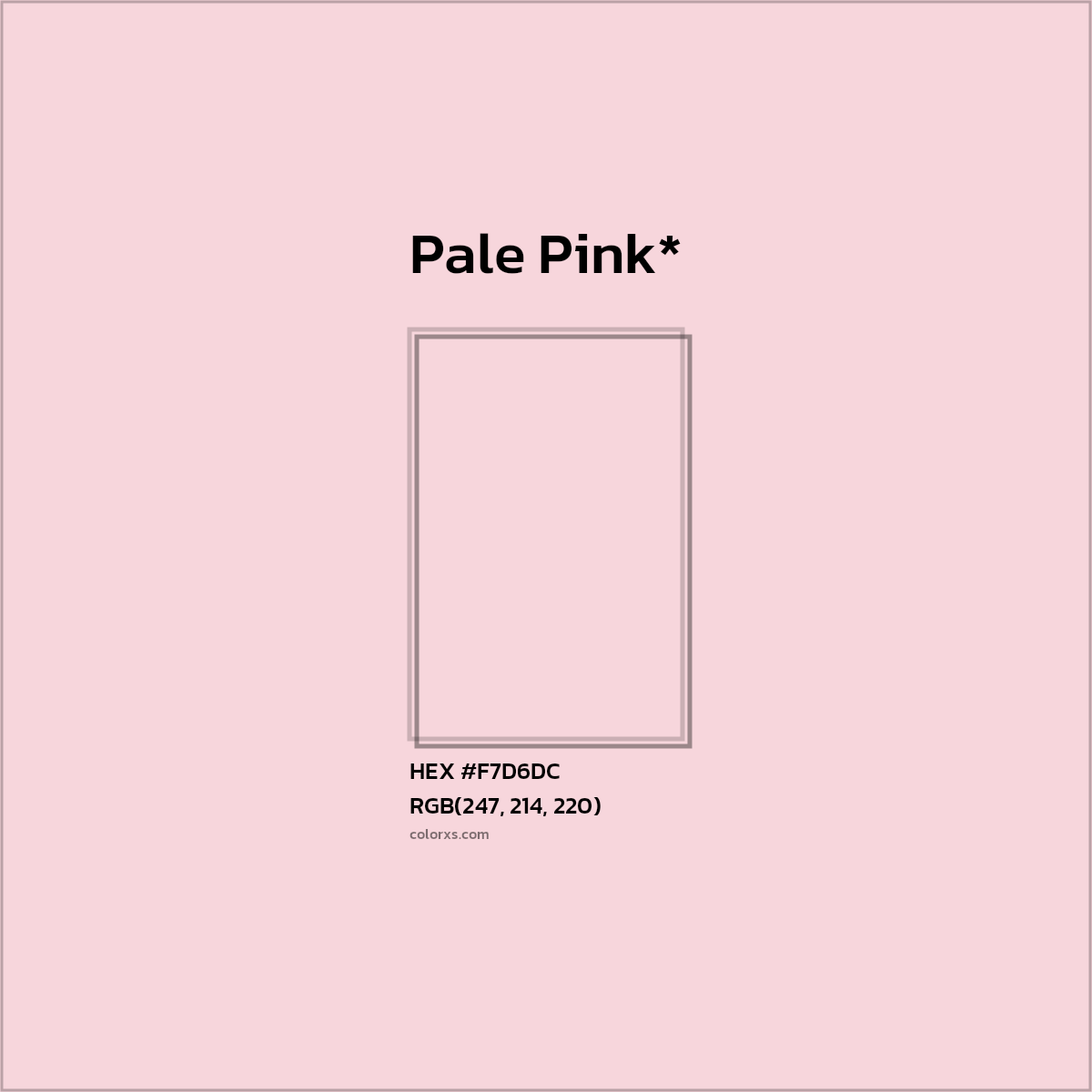 HEX #F7D6DC Color Name, Color Code, Palettes, Similar Paints, Images