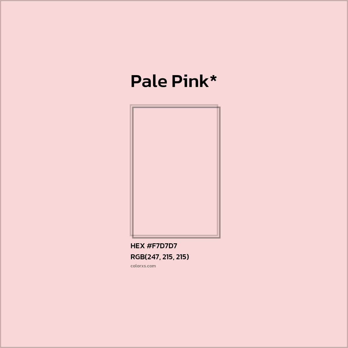 HEX #F7D7D7 Color Name, Color Code, Palettes, Similar Paints, Images