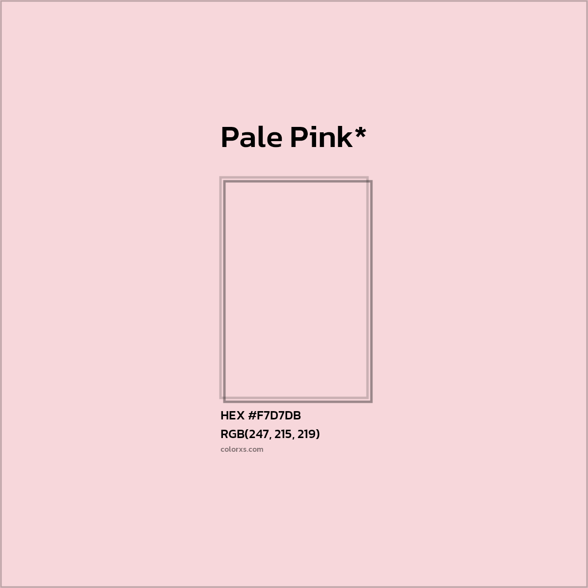 HEX #F7D7DB Color Name, Color Code, Palettes, Similar Paints, Images