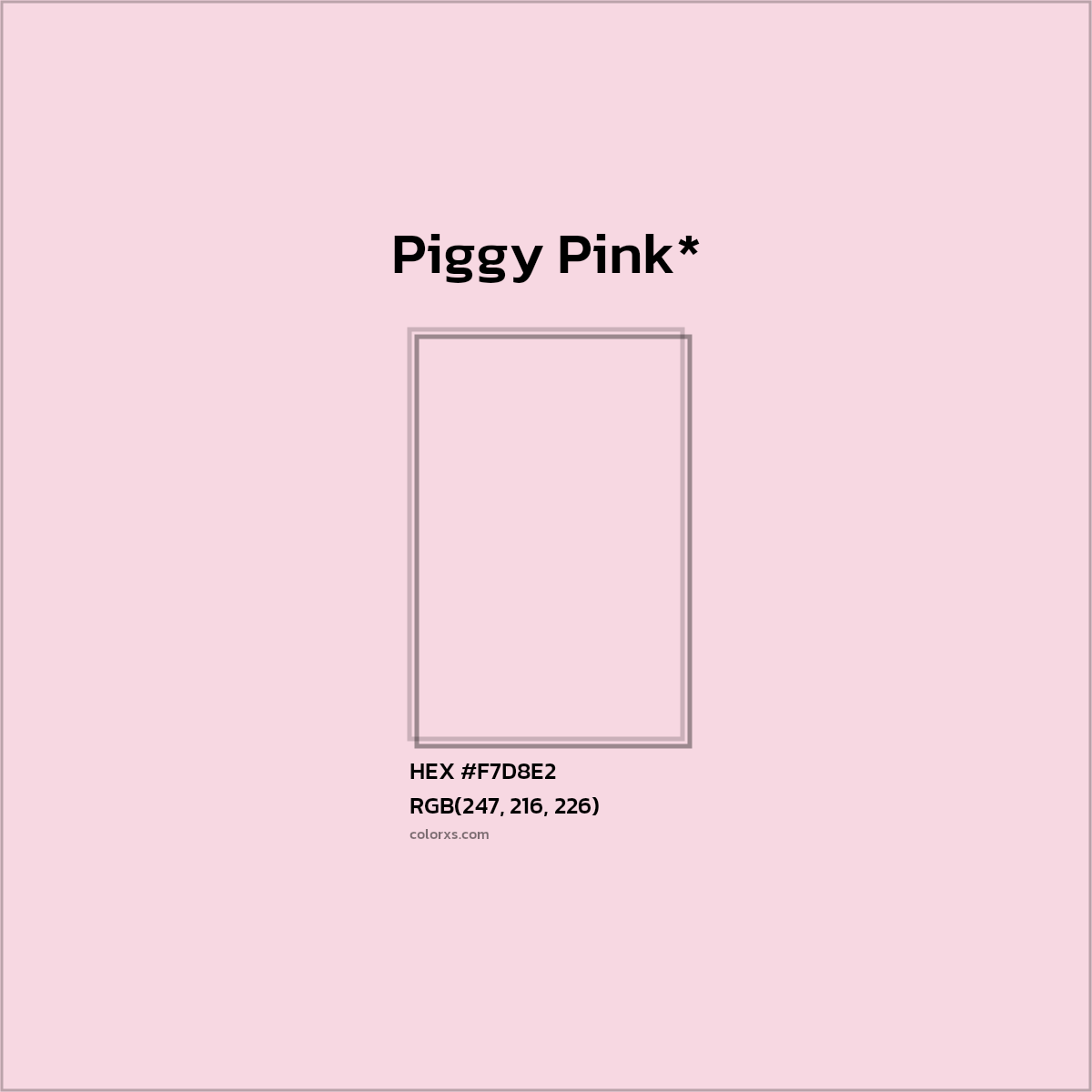 HEX #F7D8E2 Color Name, Color Code, Palettes, Similar Paints, Images