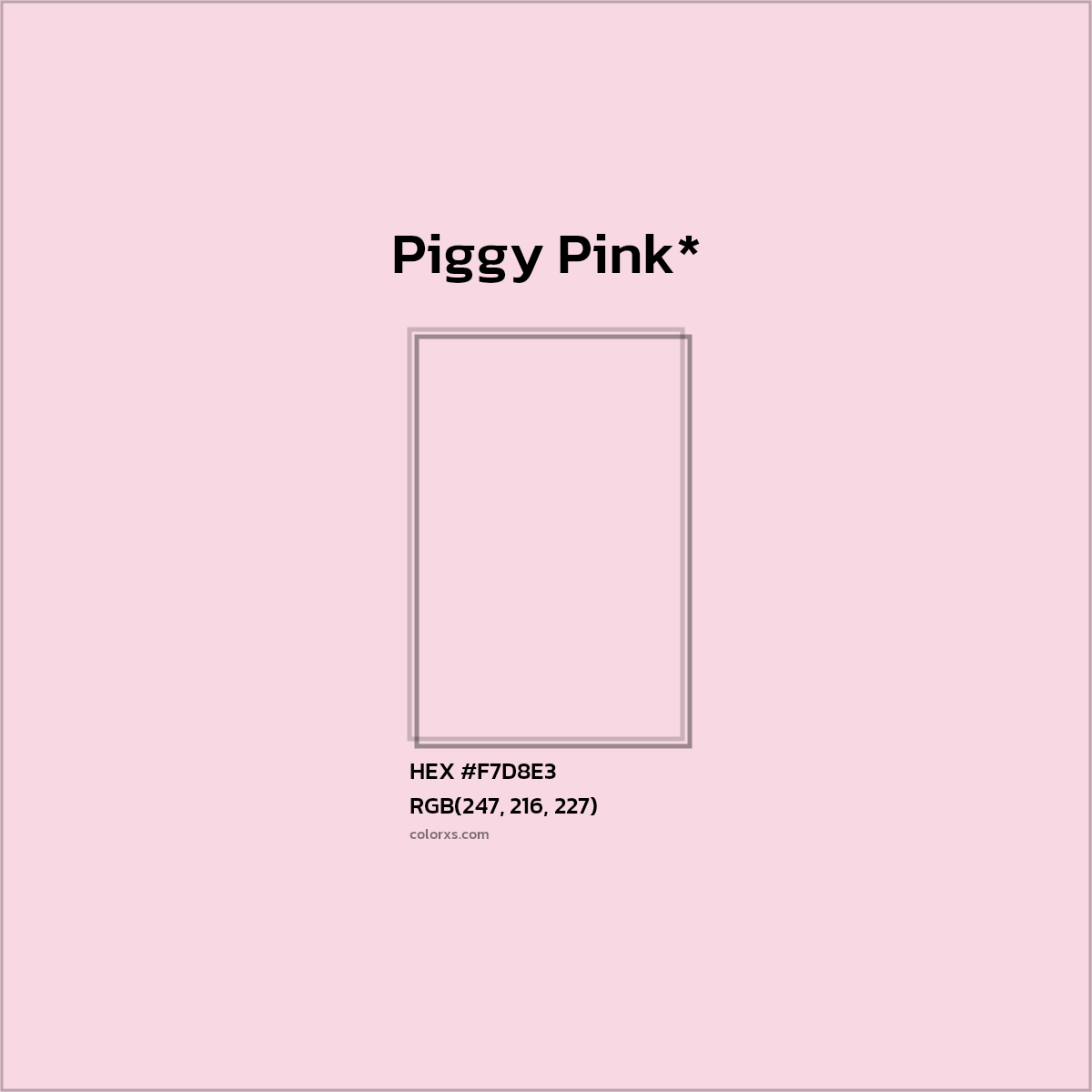 HEX #F7D8E3 Color Name, Color Code, Palettes, Similar Paints, Images