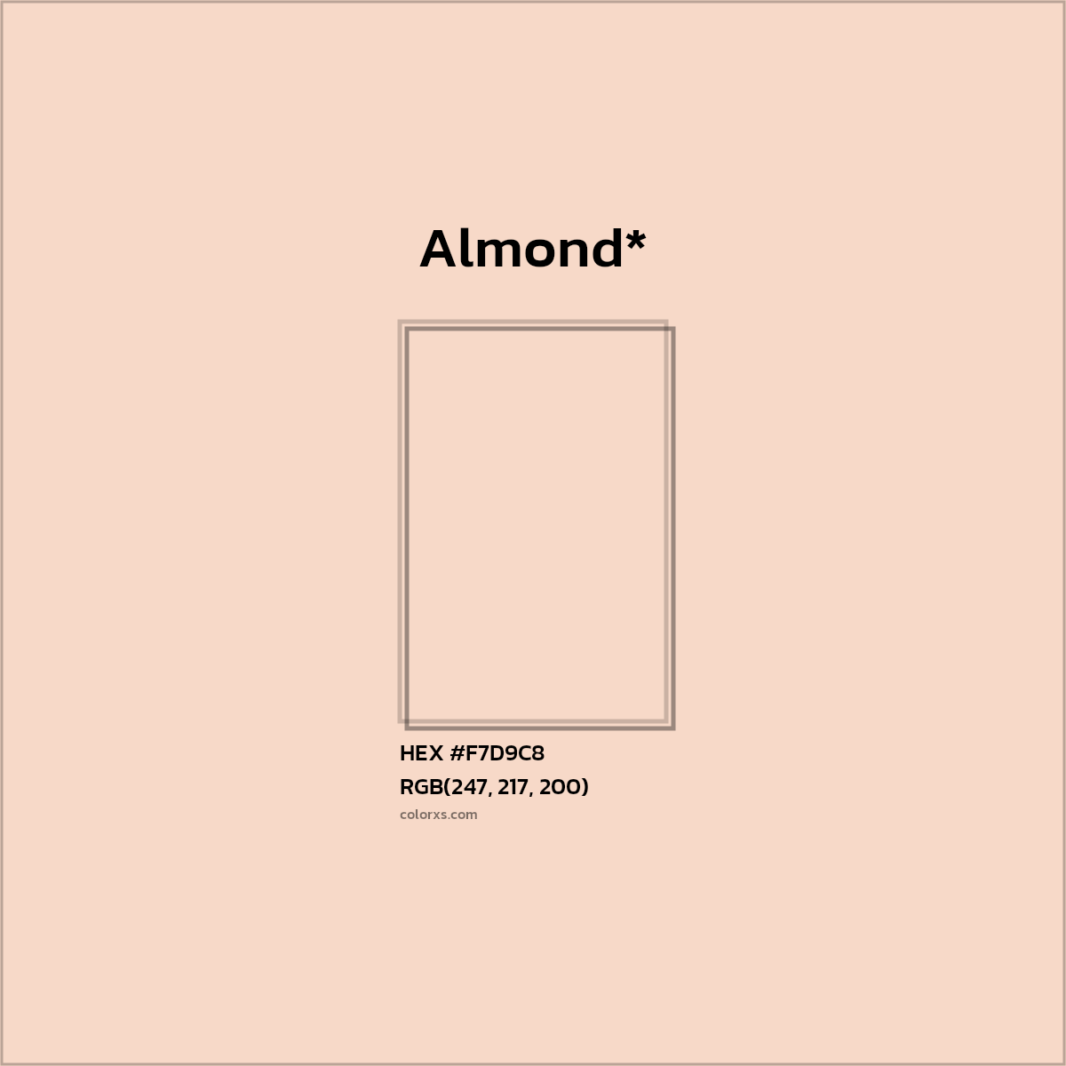 HEX #F7D9C8 Color Name, Color Code, Palettes, Similar Paints, Images